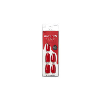 Kiss My Face Impress Color Mc Reddy Or Not Nails 30 Pcs
