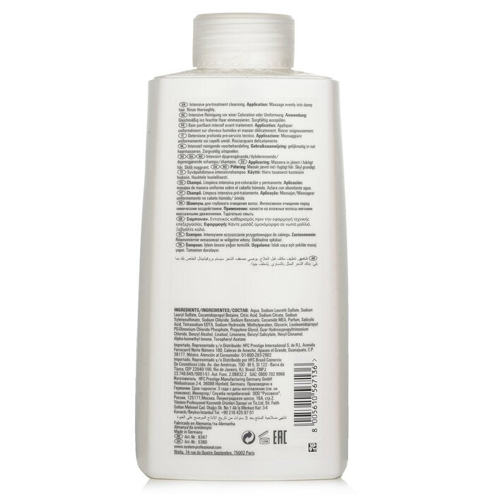 Wella Sp - Deep Cleanser Shampoo Pre Colour & Perm Cleanser 1000ml