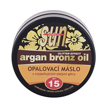 Vivaco Sun Argan Bronz Oil Glitter Effect Spf15 - Suntan Butter With Argan Oil And Glitter 200ml