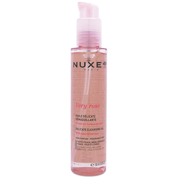 Nuxe Very Rose Delicate Cleansing Oil - Gentle Cleansing Oil For Face And Eyes 150ml