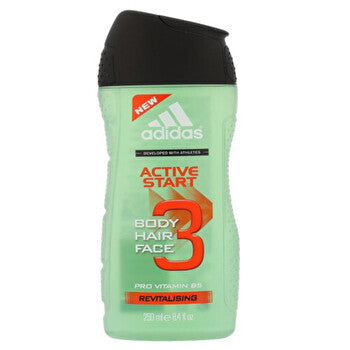 Adidas Hair & Body Wash Active Start 3 In 1 - Shower Gel And Shampoo For Men 3 In 1 250ml