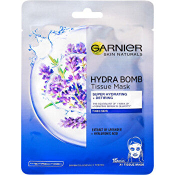 Garnier Skin Naturals Hydra Bomb Tissue Mask - Moisturizing Textile Mask Against Signs Of Fatigue With Lavender Extract 28.0g