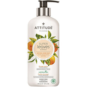 Attitude Super Leaves Natural Hand Soap With Detox Effect - Orange Leaves 473ml