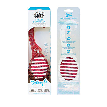 Wet Brush Shower Detangler Pink Glitter