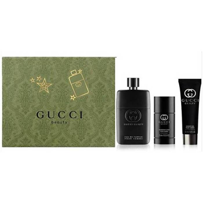 Gucci Guilty Pour Homme Gift Set Eau De Toilette 90ml Deodorant 75ml And Shower Gel 50ml 90ml