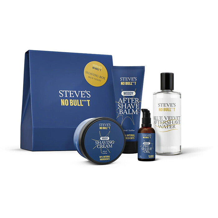 Steves No Bull***T Shaving Box Blue Velvet