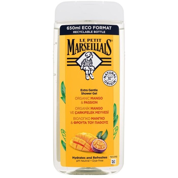 Le Petit Marseillais Extra Gentle Shower Gel Organic Mango & Passion 650ml