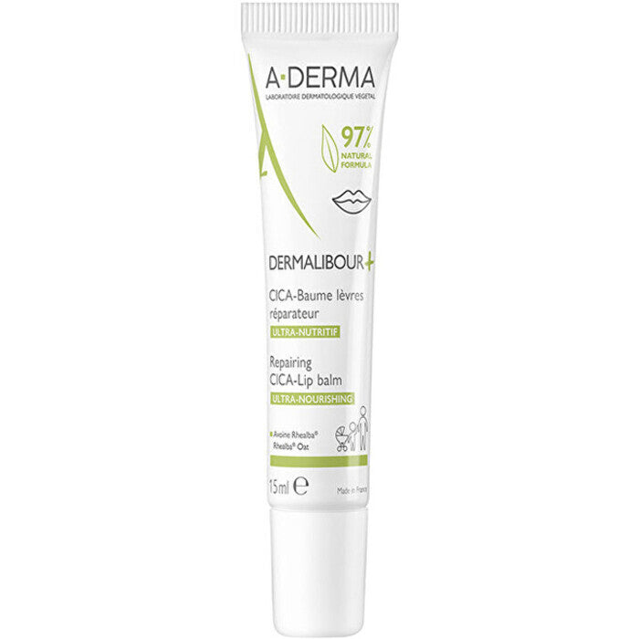 A-Derma Dermalibour+ Repairing Cica-lip Balm - Hydratační Balzám Na Rty 15ml