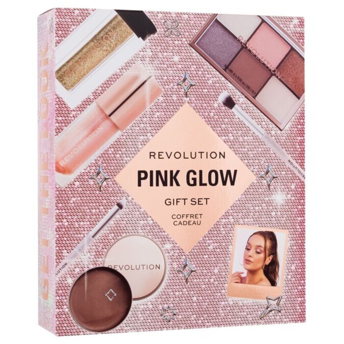 Makeup Revolution Pink Glow Gift Set - Make-up Gift Set 4.2g