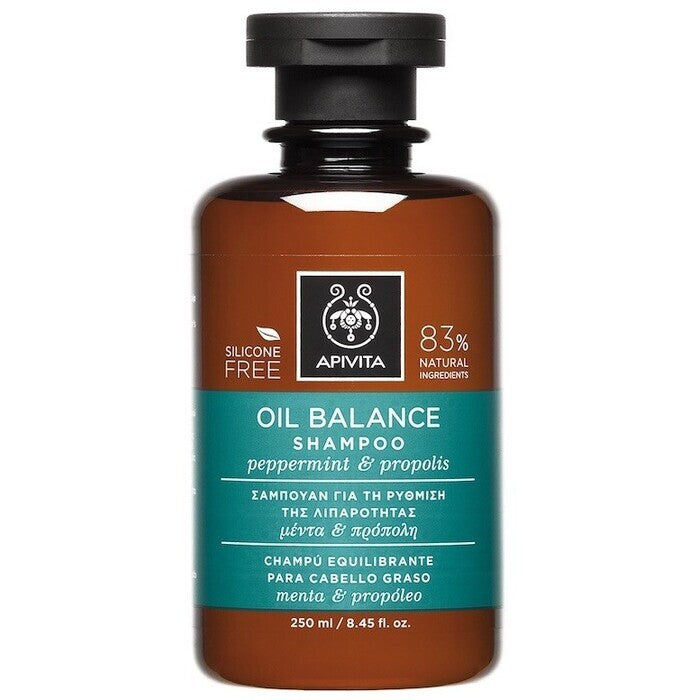 Apivita Oil Balance Shampoo - Hloubkově čistící šampon Pro Mastnou Pokožku Hlavy 250ml