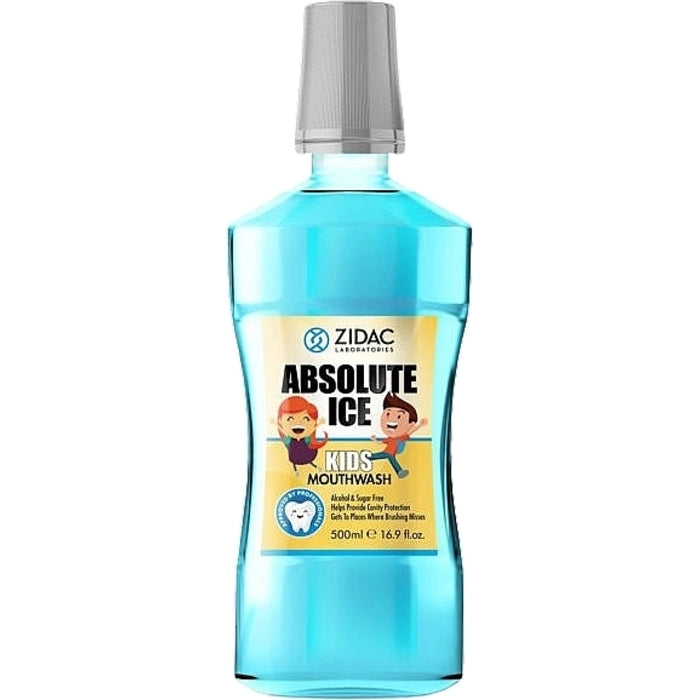 Zidac Laboratories Absolute Ice Kids Mouthwash - Ústní Voda 500ml