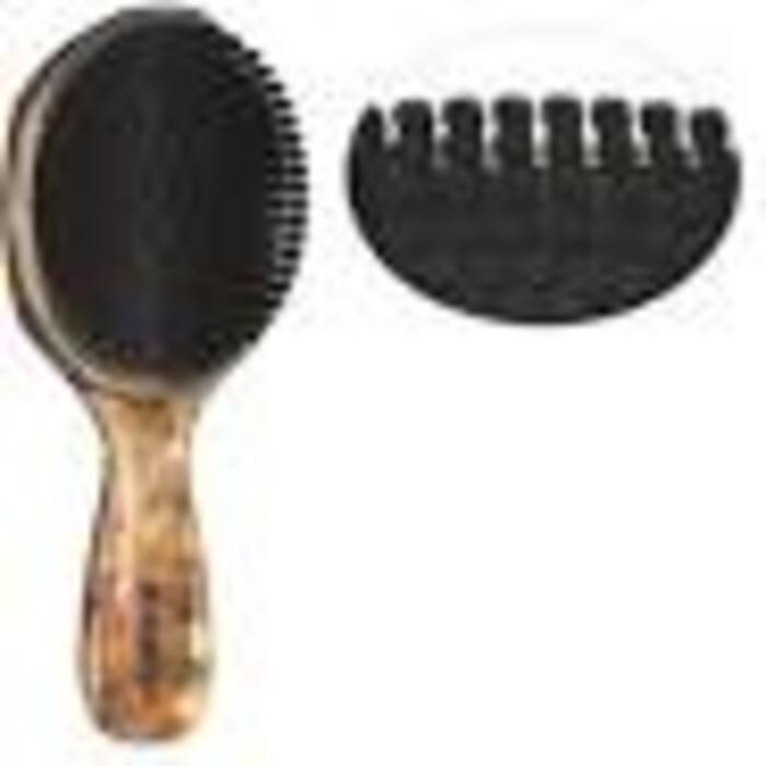 Olivia Garden Barber Palm Wave Brush - Wooden Beard Brush
