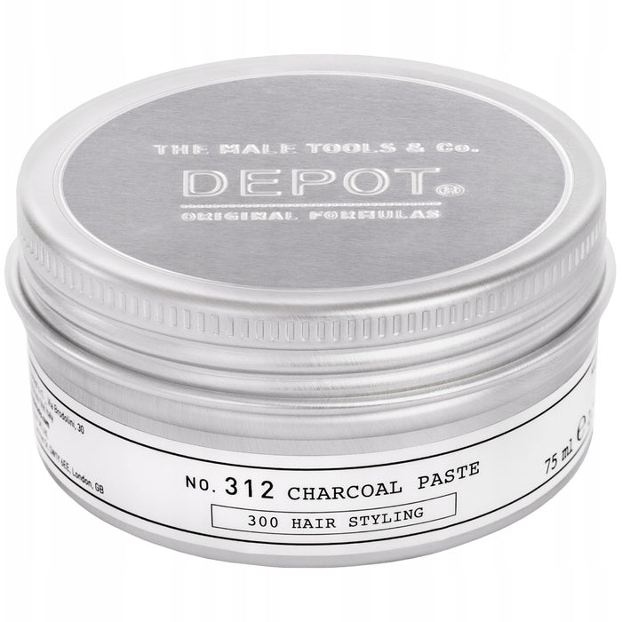 Depot No. 312 Charcoal Paste - Pasta Z Uhlí Na Vlasy Se Střední Fixací 75ml