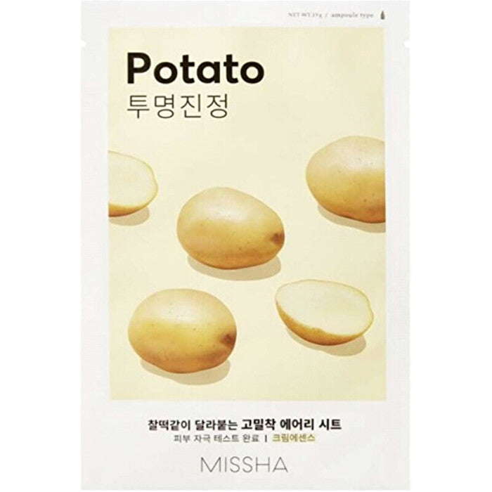 Missha Potato Airy Fit Sheet Mask - Rozjasňující Pleťová Maska 19.0g