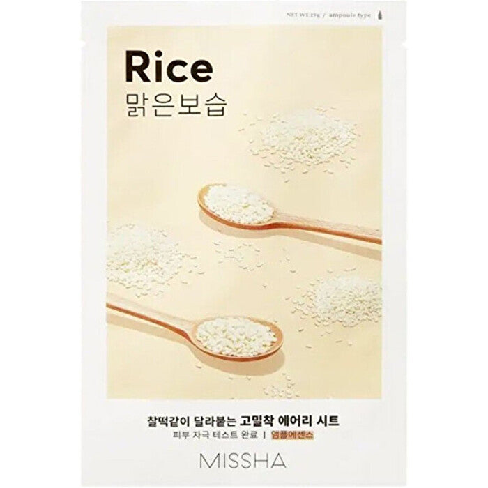 Missha Rice Airy Fit Sheet Mask - Zjemňující Pleťová Maska 19.0g