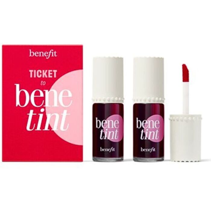 Benefit Ticke To Benetint Duo Set - Dárková Sada Tekutých Barev Na Rty A Tváře