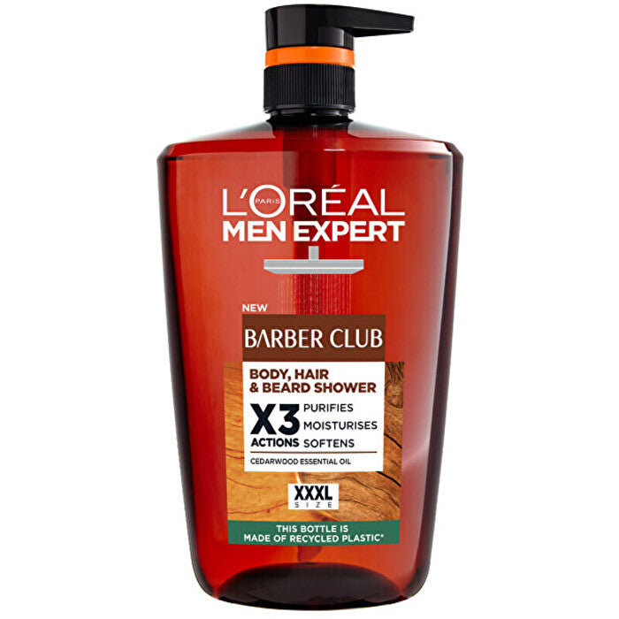 L´Oreal Men Expert Barber Club Body Hair & Beard Shower - Sprchový Gel Na Tělo Vlasy A Vousy 1000ml
