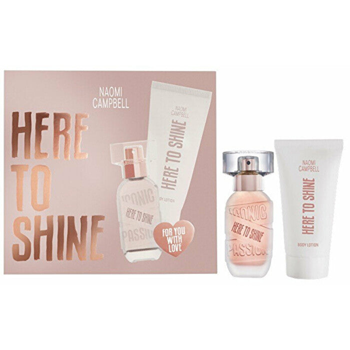 Naomi Campbell Here To Shine Gift Set Eau De Toilette 15ml And Body Lotion 50ml 15ml