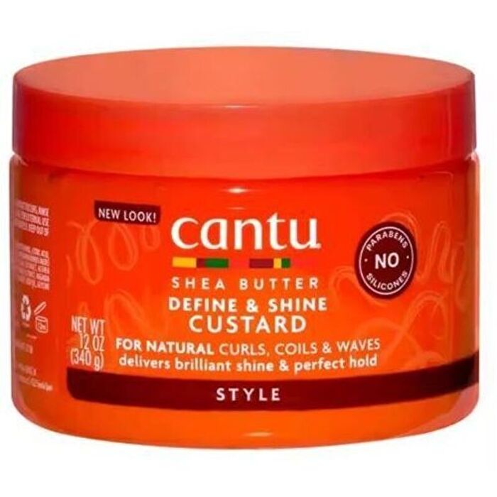 Cantu Shea Butter Define & Shine Custard - Stylingový Krem Pro Lesk Vlnitých A Kudrnatých Vlasů 340ml
