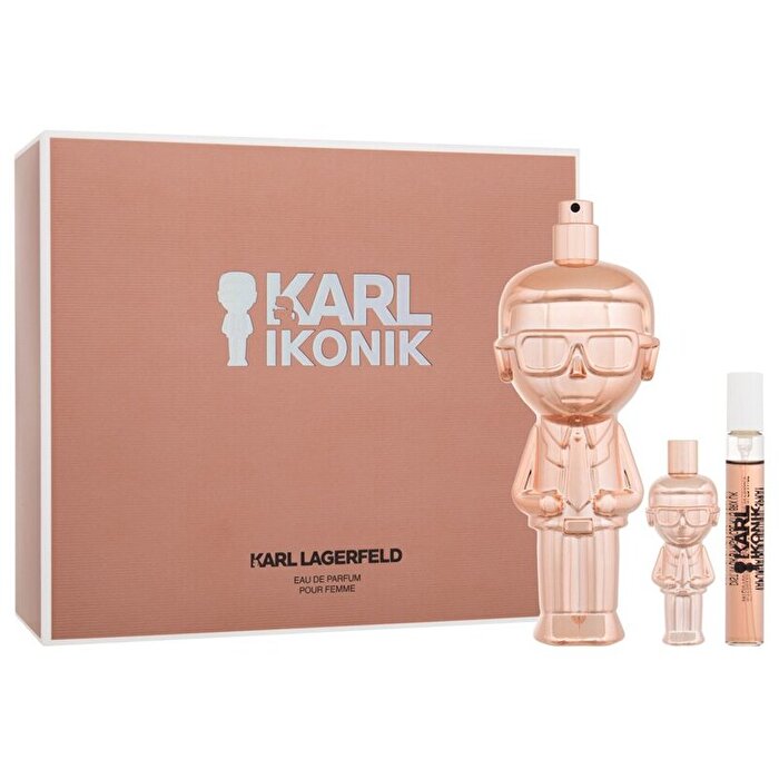 Lagerfeld Ikonik Gift Set Eau De Parfum 100ml Miniature Eau De Parfum 7.5ml And Miniature Eau De Parfum 4.5ml 100ml