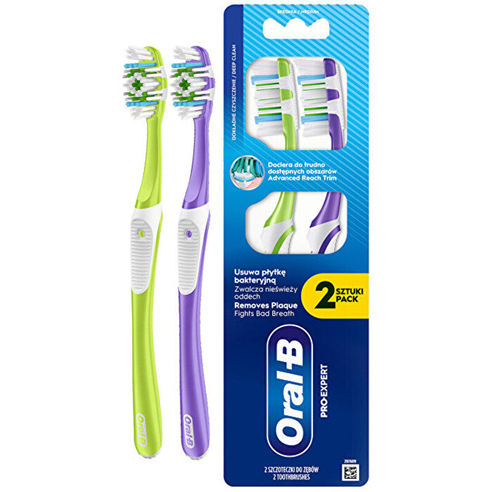 Oral B Pro-expert Deep Clean Medium Toothbrush 2 Pcs