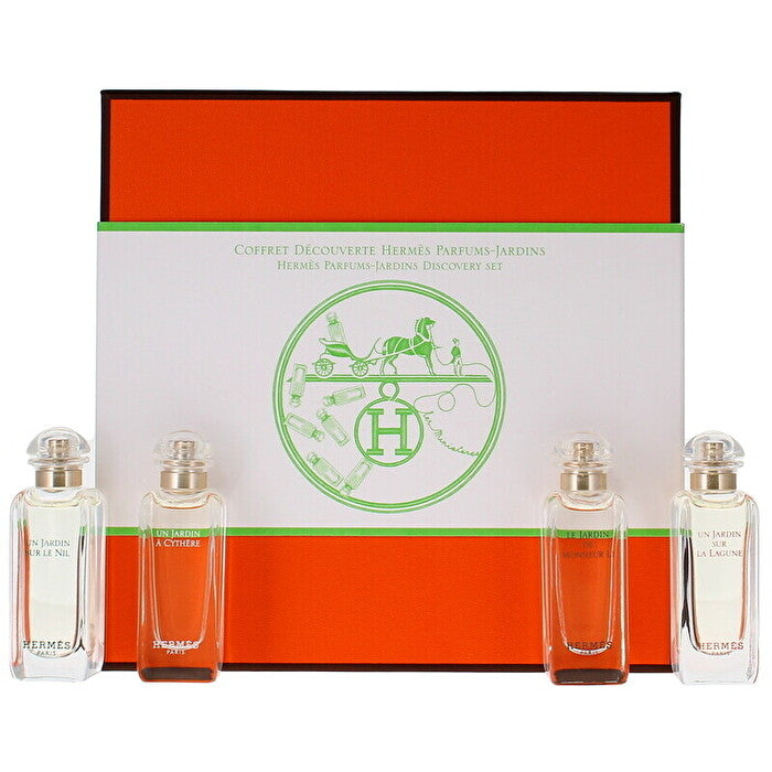 Hermes Un Jardin Discovery Set Miniature Collection Gift Set Eau De Toilette Un Jardin Sur La Lagune 7.5ml And Eau De Toilette Un Jardin A Cythere 7.5ml And Eau De Toilette Un Jardin Sur Le Nil 7 30ml