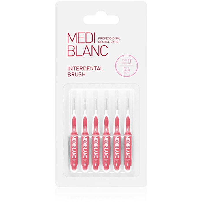 Mediblanc I-shape Interdental Brush 0.4 Mm (pink) 6.0ks