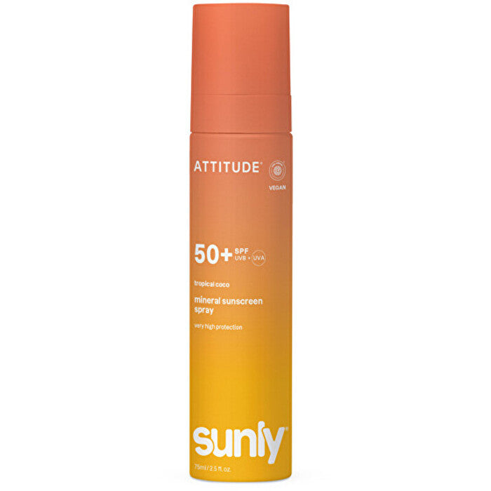 Attitude Sunly Mineral Spray Spf 50 - Mineral Sunscreen Spray 75ml