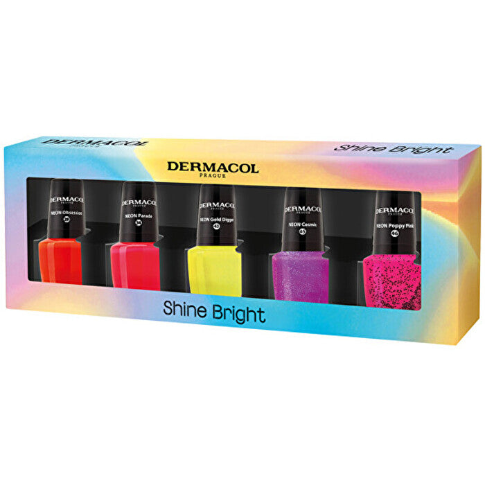 Dermacol Shine Bright Set - Sada Neonových Laků Na Nehty