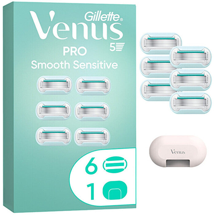 Gillette Pro Smooth Sensitive ( 6 Ks ) - Náhradní Hlavice & Kryt