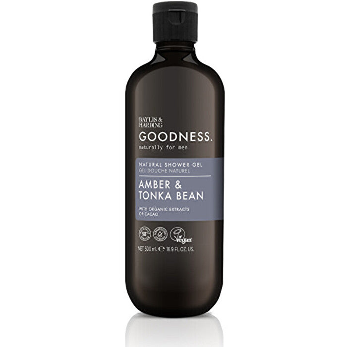 Baylis & Harding Goodness Mens Shower Gel ( Ambra & Tonka Fazole ) - Pánský Sprchový Gel 500ml