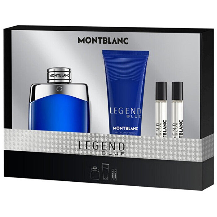 Mont Blanc Legend Blue Dárková Sada Eau De Parfum 100ml Sprchový Gel 100ml A Miniaturka 2x 7 5ml 100ml