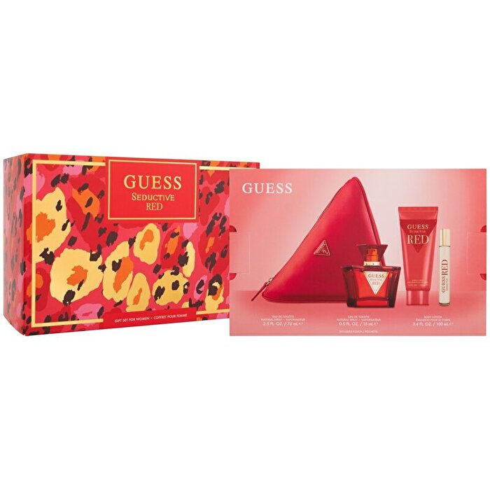Guess Seductive Red Dárková Sada Eau De Toilette 75ml Tělove Mleko 100ml Miniaturka Eau De Toilette 15ml A Kosmetická Taštička 75ml