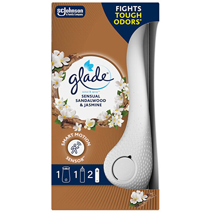 Glade Sense & Spray & Náplň Sensual Sandalwood & Jasmin - Automatický Osvěžovač Vzduchu 18ml