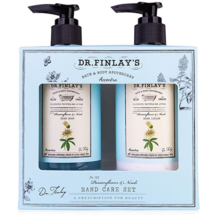 Accentra Passionflower & Neroli Dr. Finlay`s Hand Care Set - Dárková Sada Peče O Ruce S Pumpičkou