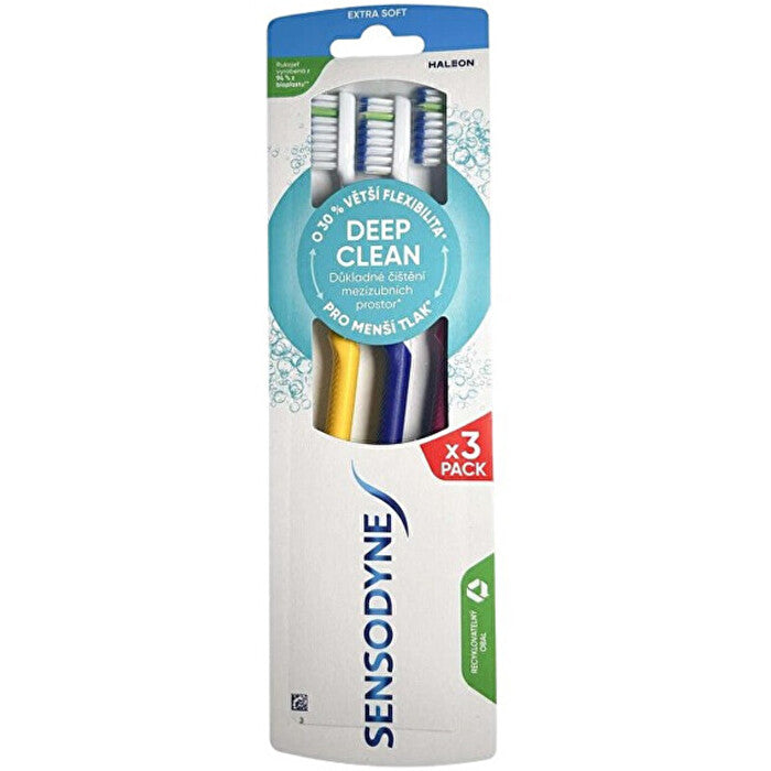 Sensodyne Deep Clean Extra Soft Toothbrush - Extra Měkký Zubní Kartáček ( 3 Ks )