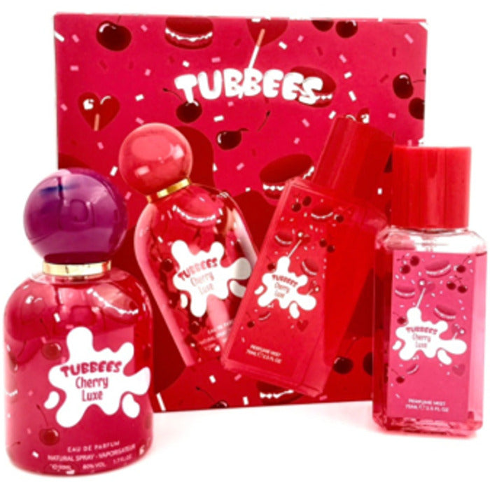 Tubbees Cherry Luxe Dárková Sada Eau De Parfum 50ml A Tělový Sprej 75ml 50ml