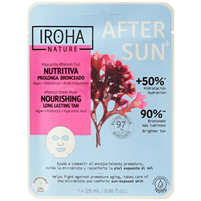 Iroha Nourishing Aftersun Face Sheet Mask - Vyživující Maska 25ml