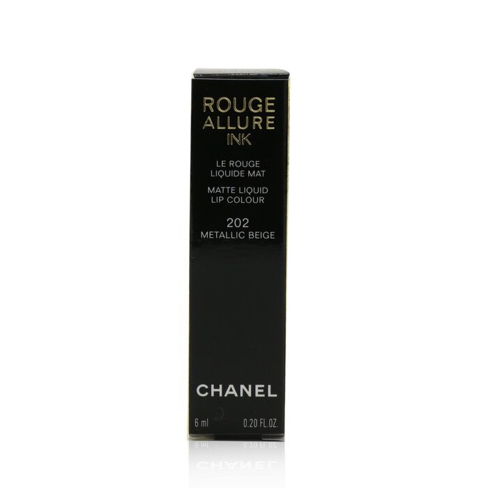 Chanel Rouge Allure Ink Matte Liquid Lip Colour #202 Metallic Beige 6ml