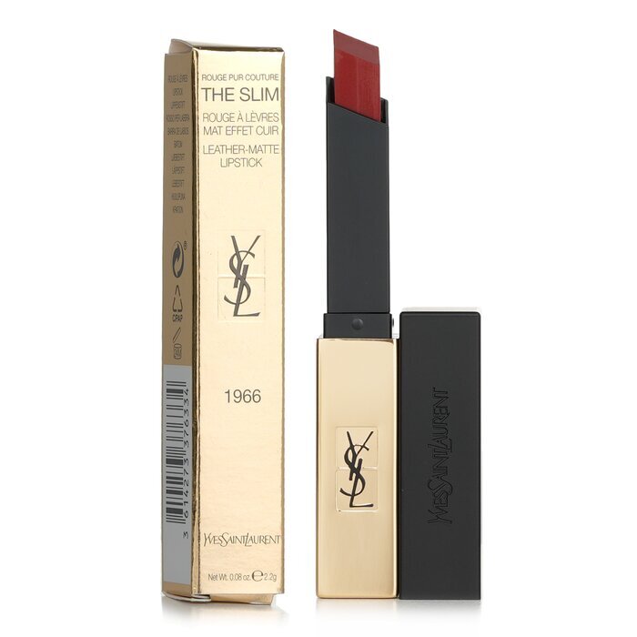 Ysl Rouge Pur Couture The Slim Leather Matte Lipstick #1966 Rouge 2.2g