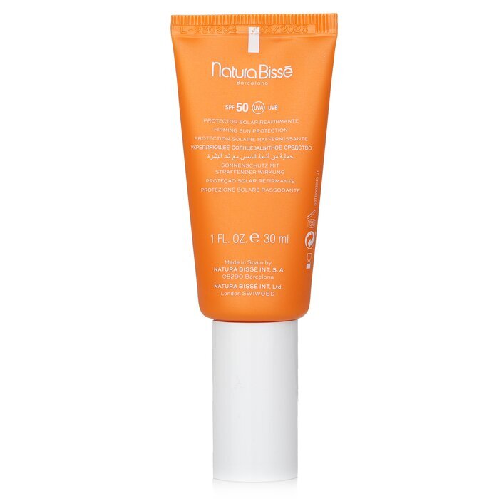 Fluido protector solar reafirmante con vitamina C+C Dry Touch de Natura Bisse, protección solar SPF 50, 30 ml/1 oz