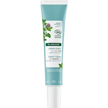 Klorane Aquatic Mint Purity Cream ( Smíšená A Mastná Pleť ) - Lehký Hydratační Krem 40ml