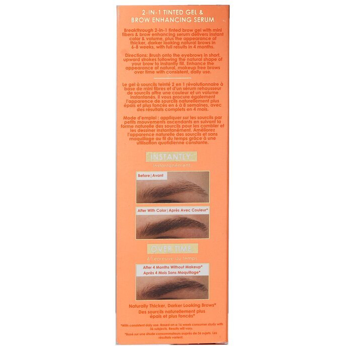 Grande Cosmetics (GrandeLash) GrandeBROW 2 in 1 Tinted Brow Gel + Brow Enhancing Serum - # Medium 3.5ml/0.12oz