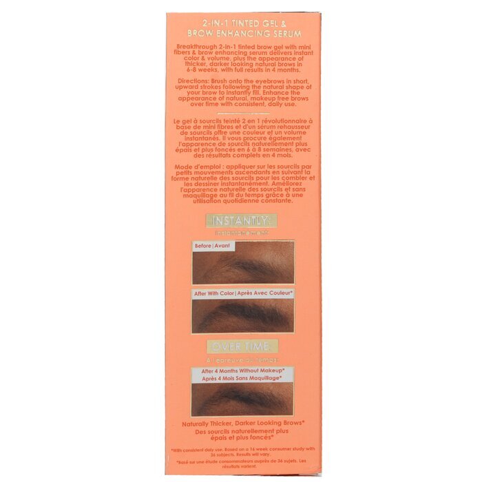 Grande Cosmetics (GrandeLash) GrandeBROW 2 in 1 Tinted Brow Gel + Brow Enhancing Serum - # Dark 3.5ml/0.12oz