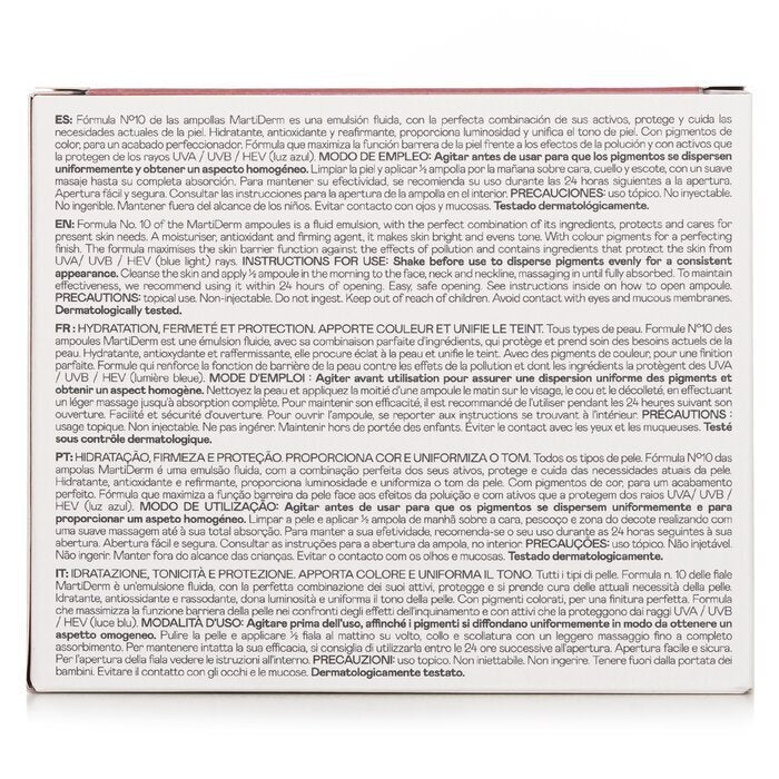 Martiderm The Originals Formula Nº10 HD Color Touch Ampoules SPF 30 10x 2ml