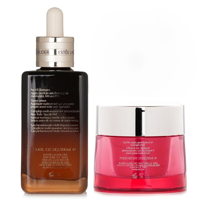 Estee Lauder Nutritious Super-Pomegranate Radiant Energy Night Creme/ Mask + Advanced Night Repair Synchronized Multi-Recovery Complex 2pcs