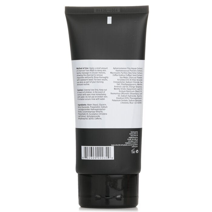 Anthony Logistics For Men Charcoal Face Wash 177ml/6oz