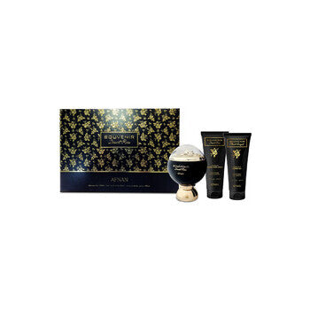 Afnan Souvenir Desert Rose Gift Set Eau De Parfum 100ml Shower Gel 100ml And Body Lotion 100ml 100ml