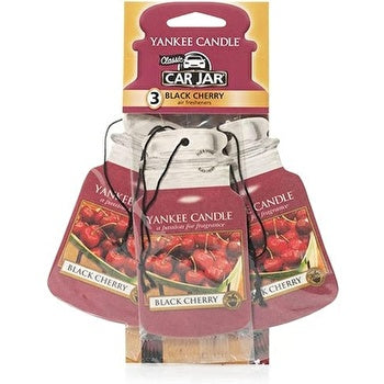 Yankee Candle Black Cherry Car Jar - Car Air Freshener 3 Pcs