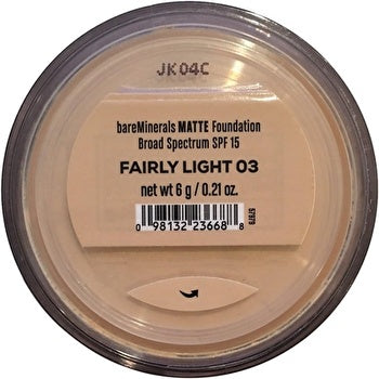 Bareminerals Matte Foundation Spf15 #03 Fairly Light 6g